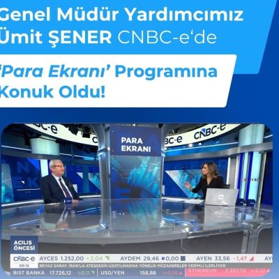 Emaa Blue Portföy Genel Müdür Yardımcımız Sn. Ümit Şener, CNBC-e “Para Ekranı” programına konuk oldu